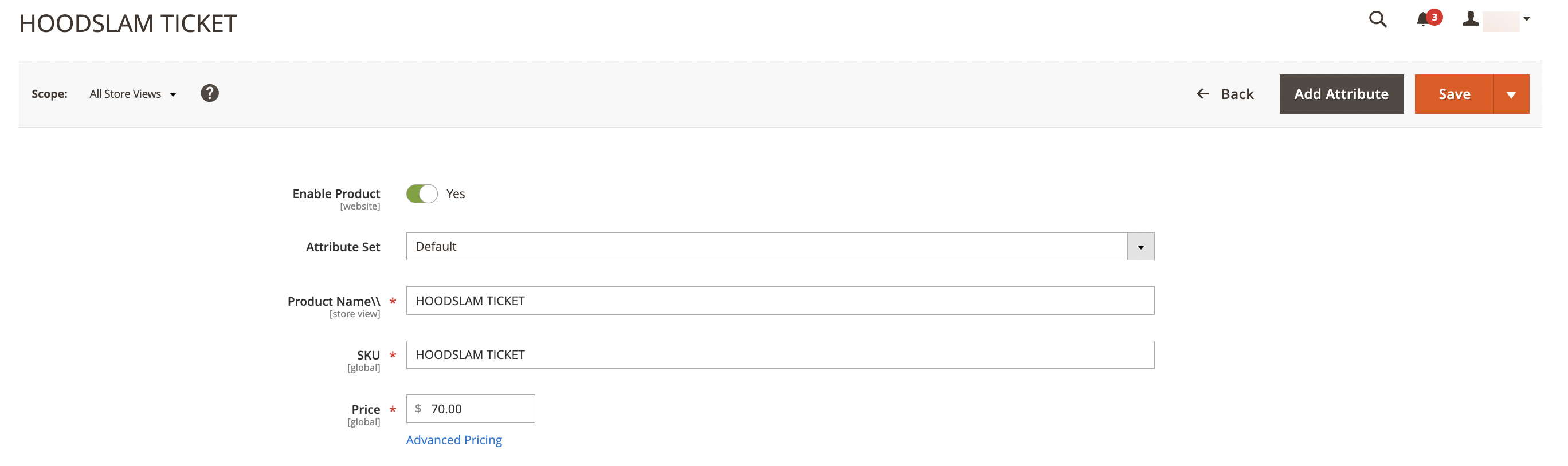 create a virtual product